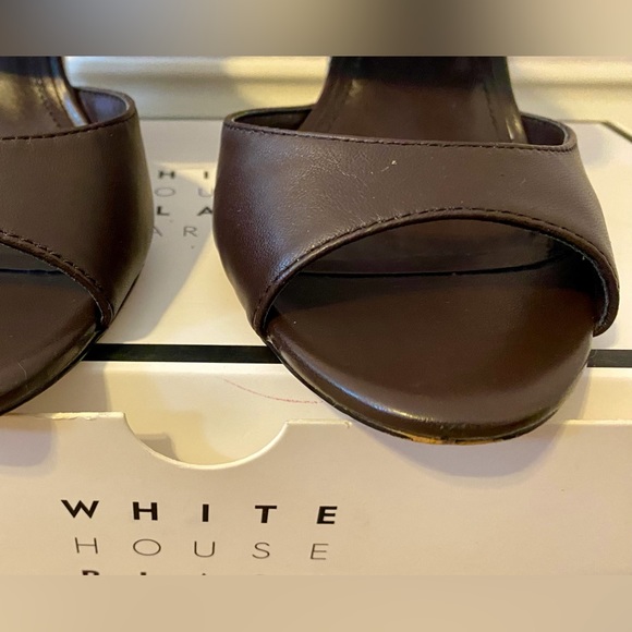 White House Black Market Alianna Brown Wedges 7.5 - Picture 6 of 7